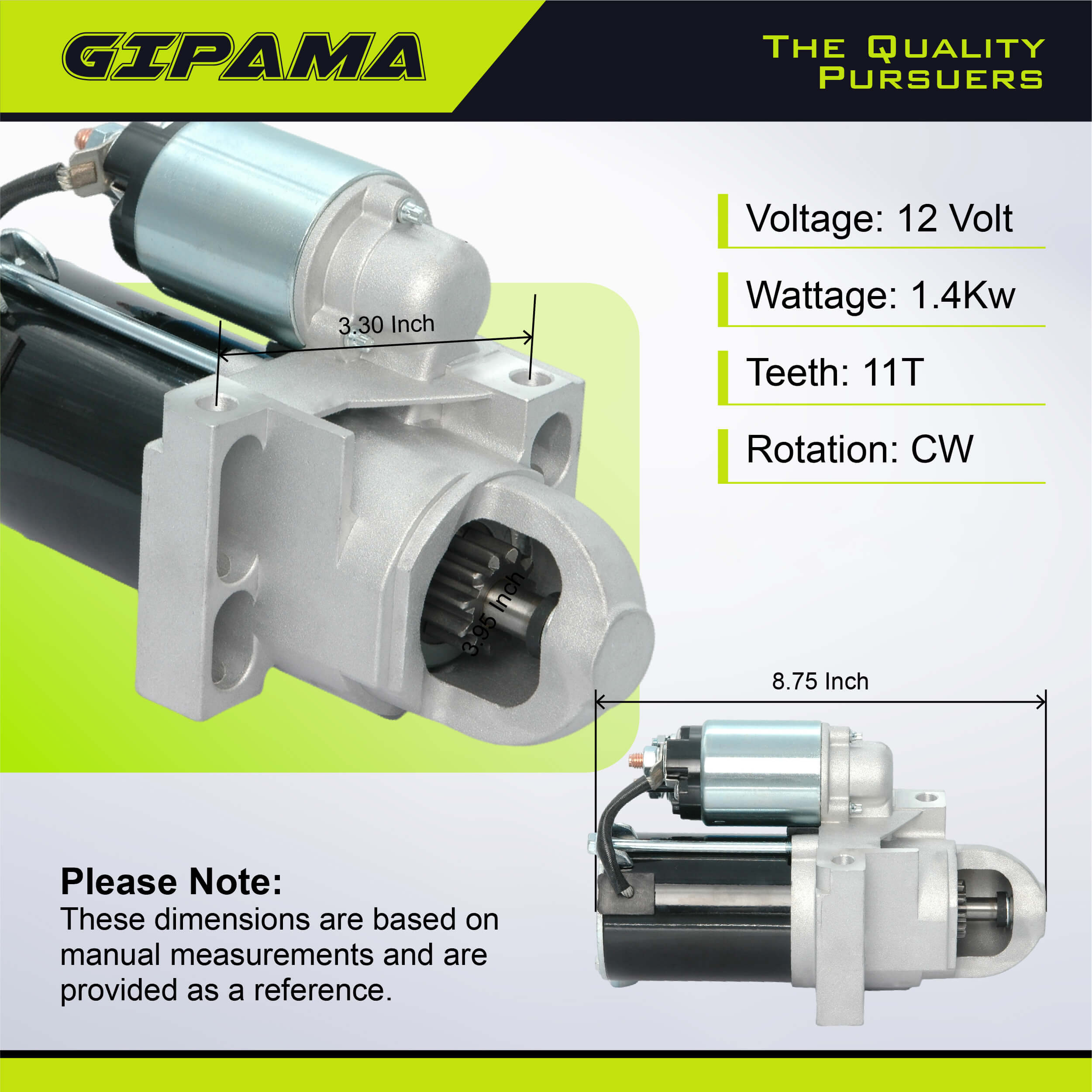 GIPAMA Starter for V6 4.3L 1999-2004 Chevrolet Astro Van Blazer Express Vans S10 Silverado 1500, GMC Jimmy Safari Savana 2500 Sierra Sonoma. SDR0086(6485N)