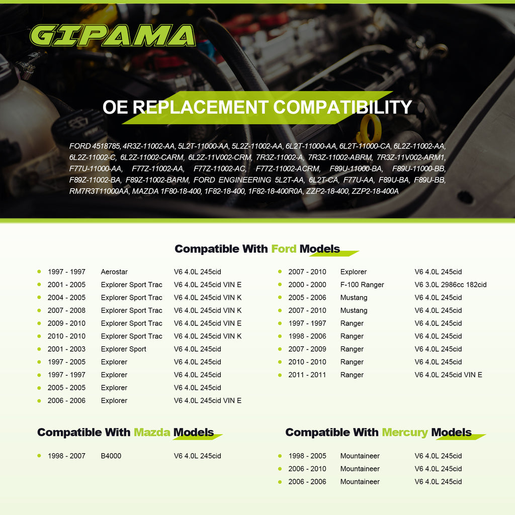 GIPAMA Starter for 1997-2011 Ford Mustang,Explorer,Explorer Sport,Explorer Sport Trac,F-100 Ranger,Ranger,Aerostar;Fit for Mazda B4000;Mercury Mountaineer,4.0L 3.0L,V6（3273N ）