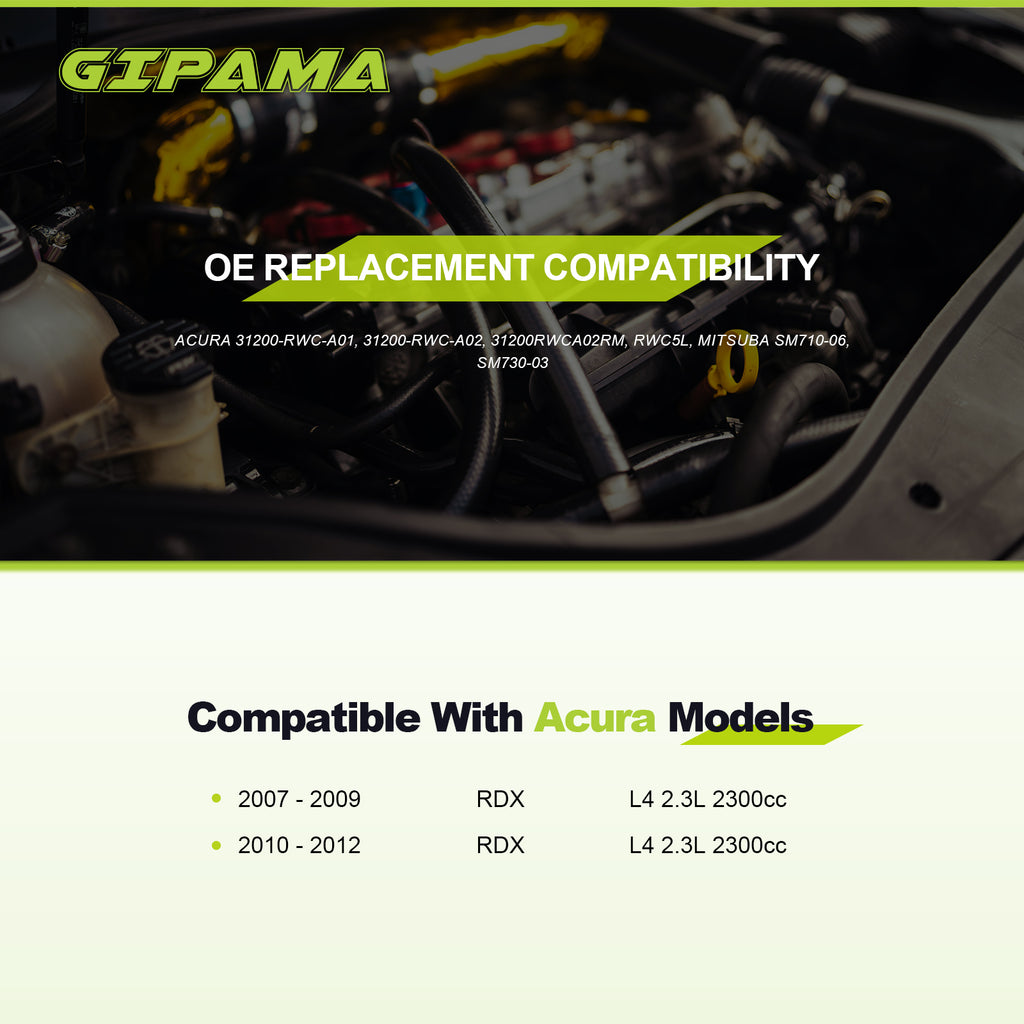 GIPAMA  Starter for Acura RDX 2007 2008 2009 2010 2011 2012, L4 2.3L (17953N)