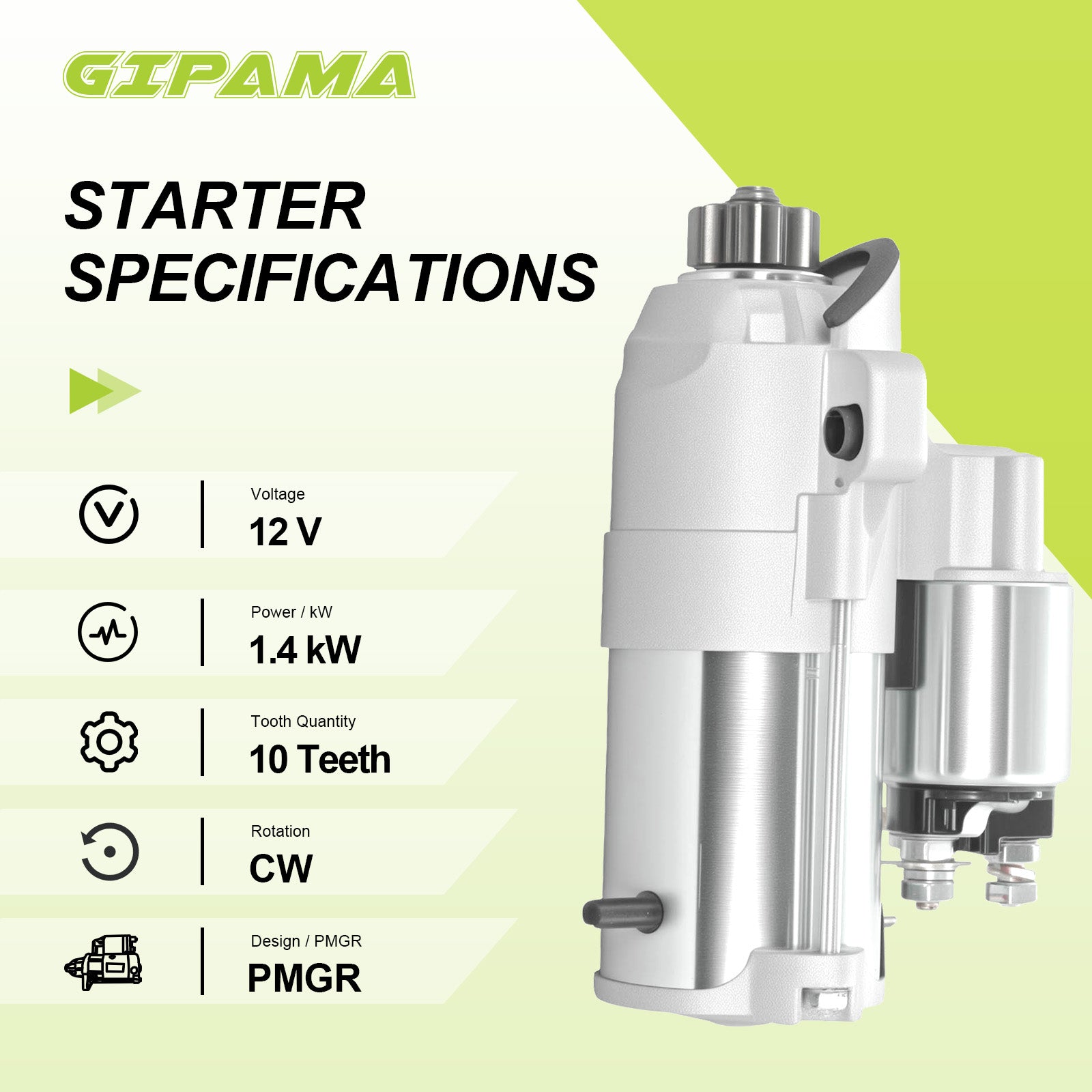 GIPAMA Starter for 2007-2020 Ford Police Interceptor Sedan Utility,Taurus,Taurus X,Edge,Explorer,Flex;Lincoln Continental,MKS,MKZ,MKT,MKX;Mercury Sable,3.5L 3.7L,V6(6692N)