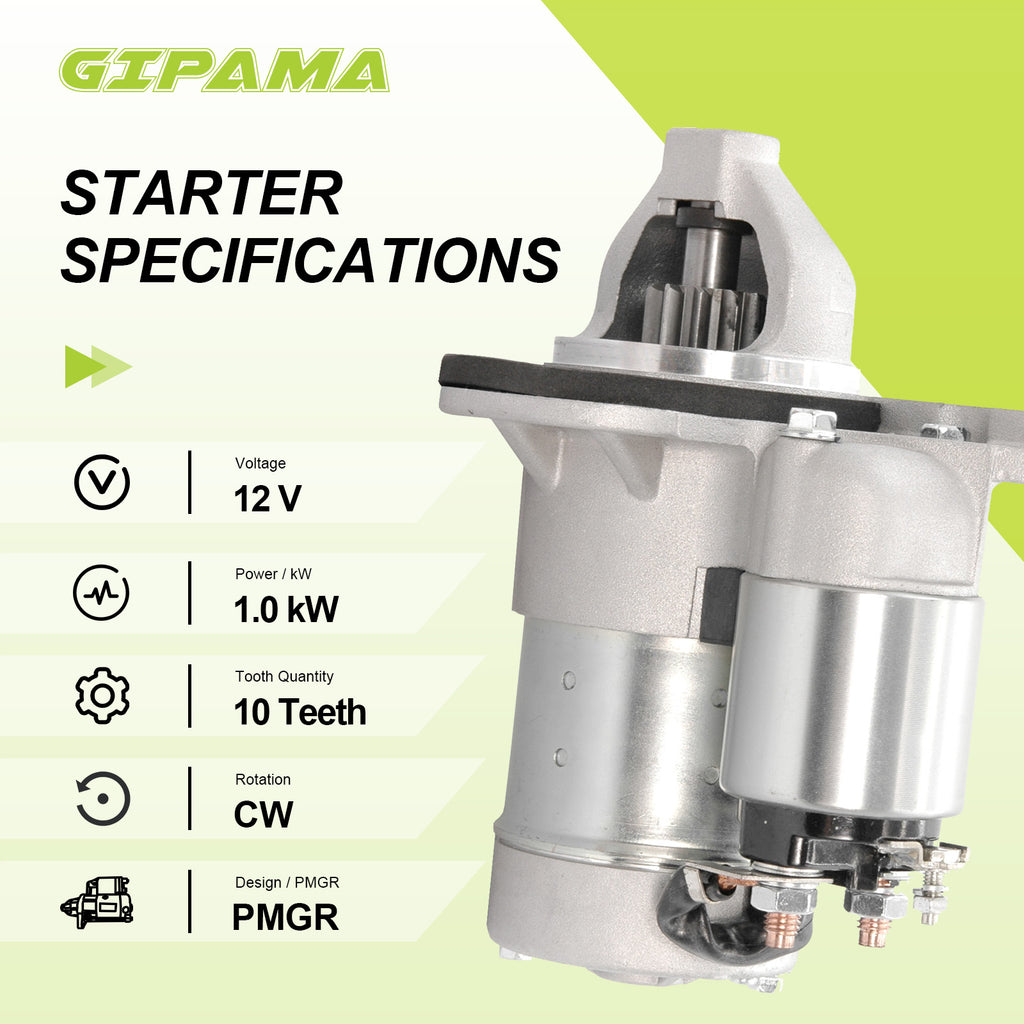 GIPAMA Starter for Chevrolet City Express 2015-2018, Nissan Cube 2009-2014, Juke 2011-2017, NV200 2013-2018, Sentra 2007-2019, Versa 2007-2012,1.6L 1.8L 2.0L, (17982N)