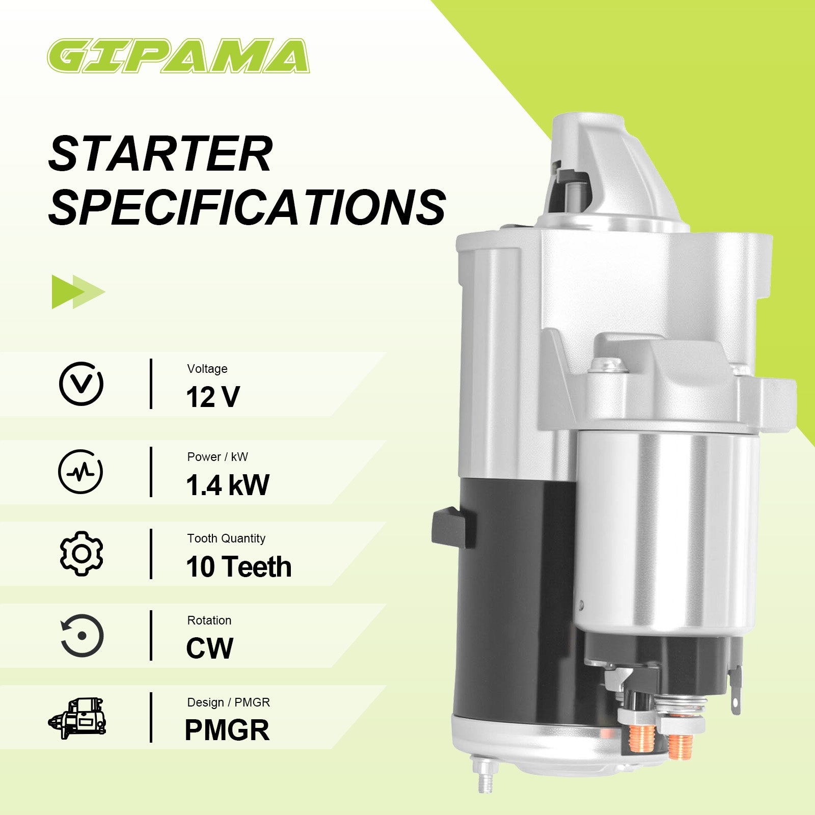 GIPAMA Starter for 2009-2023 Dodge Durango Ram 1500 2500 3500,for 2009-2021 Commander Grand Cherokee 5.7L,V8 (17948N )