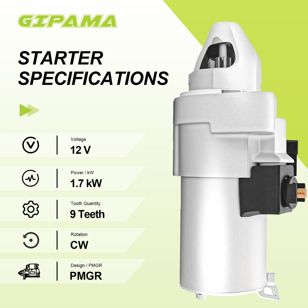 GIPAMA Starter for Honda Accord 2008-2012, CR-V, Element, Civic, CSX, TSX 2007-2011, 2.0L 2.4L L4 Engine, (17960N)