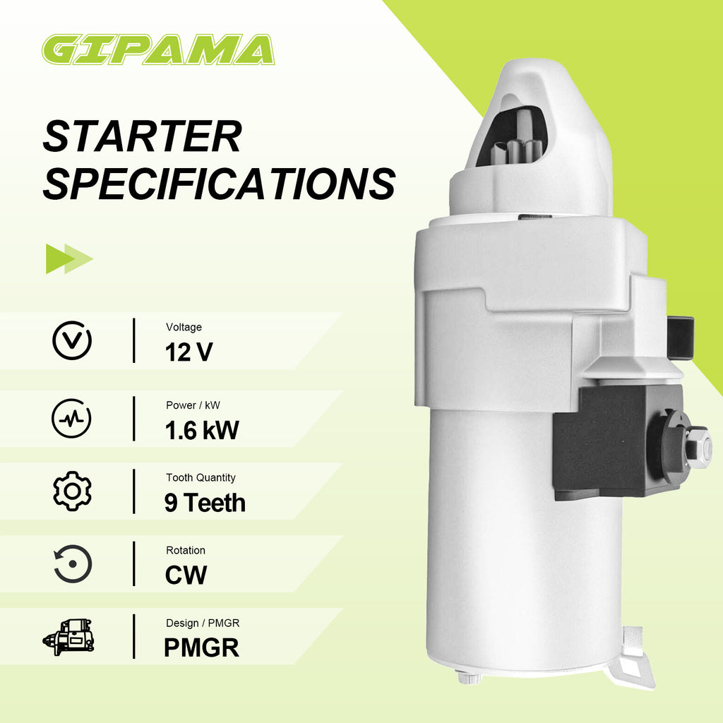 GIPAMA Starter for Honda CR-V L4 Engine 2.4L 2002 2003 2004 2005 2006,Starter Motor (17844N)