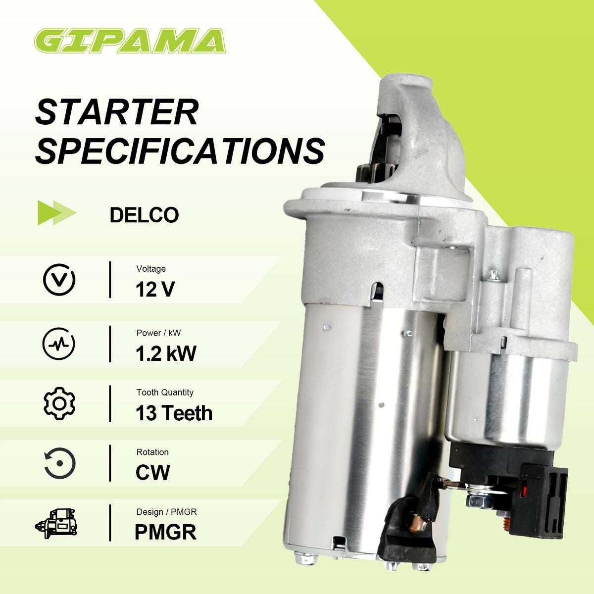 GIPAMA GST-10995N Starter Morot for Hyundai Elantra Kia Forte  2014-2020