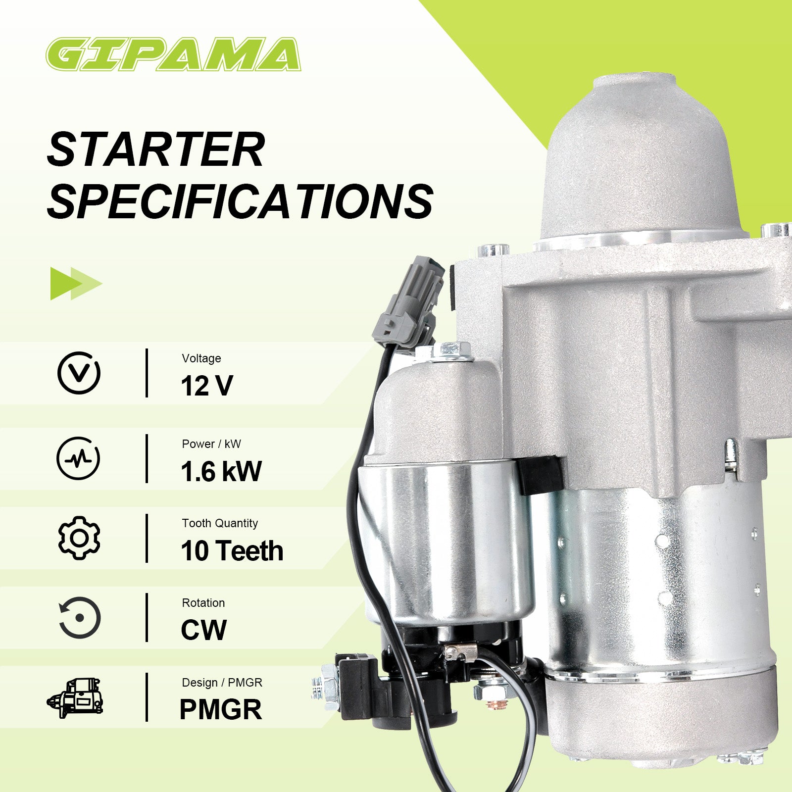 GIPAMA Starter for 2008-2023 Infiniti G25,G37,M37,Q40,Q50,Q60,Q70,Q70L,EX37,FX37,QX50,QX70;Starter Compatible with Nissan 370Z,Z, 2.5L 3.7L 3.0L,V6(17934N)