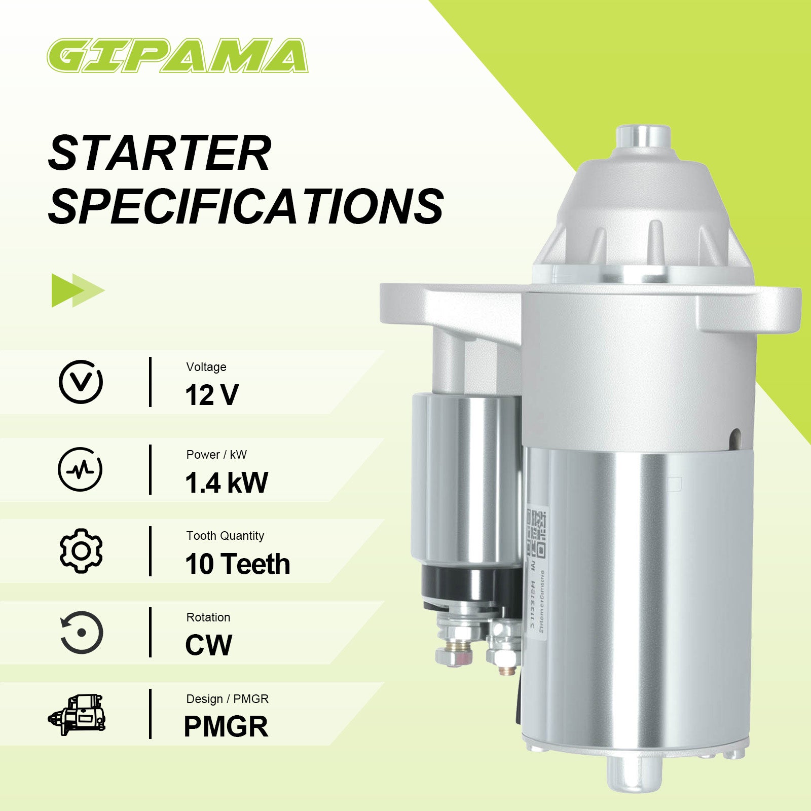 GIPAMA Starter for 1997-2011 Ford Mustang,Explorer,Explorer Sport,Explorer Sport Trac,F-100 Ranger,Ranger,Aerostar;Fit for Mazda B4000;Mercury Mountaineer,4.0L 3.0L,V6（3273N ）