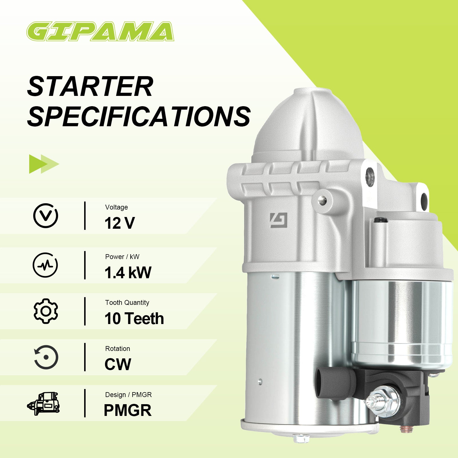 GIPAMA Starter for 2014-2020 Chevrolet Silverado 1500/Suburban/Tahoe,CMC Sierra 1500/Sierra 1500 LIMITED/Yukon/YUKON XL (10911N)