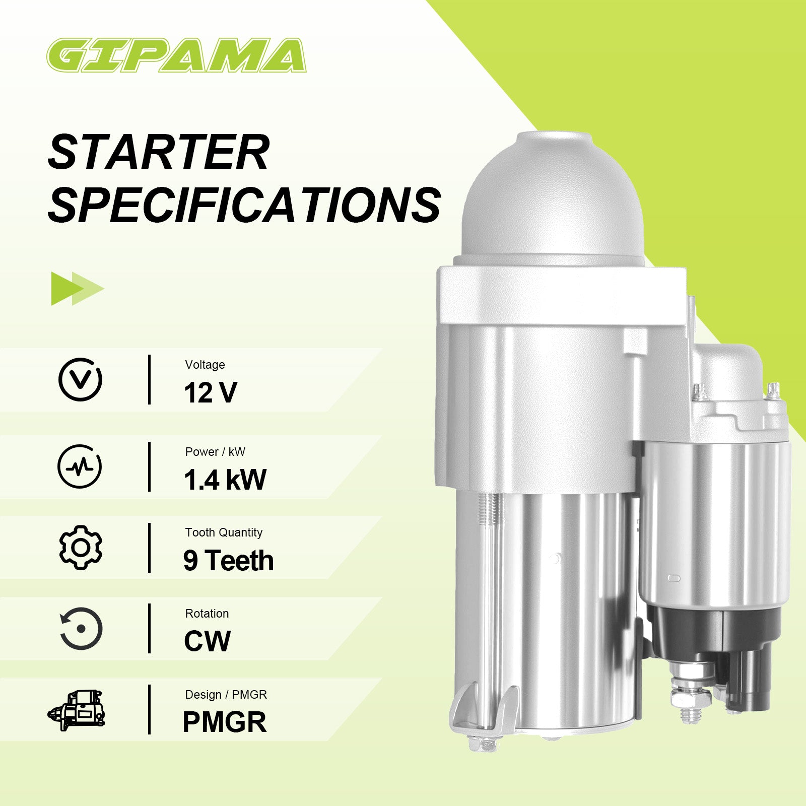 GIPAMA Starter for 2008-2020 Cadillac CTS,Chevy Avalanche Colorado 1500/2500/3500/4500 Silverado 1500/2500HD/ 3500HD Suburban 1500/3500HD Tahoe,GMC Savana 1500/2500/3500, 4.8L 5.3L 6L 6.2L V8(6970N)