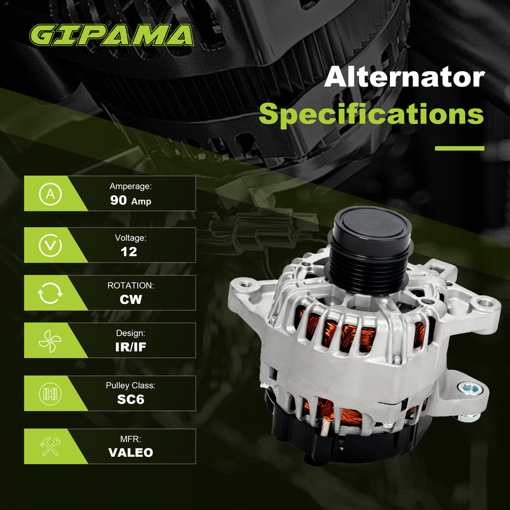 GIPAMA GALT-11693N Alternator for Toyota Corolla 2014-2019 L4 2ZR-FE 2-Pin