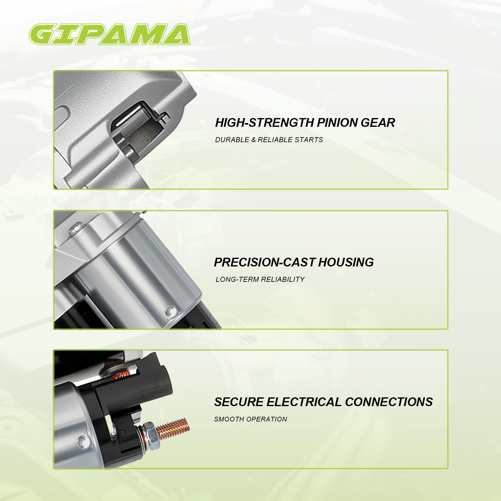 GIPAMA Starter for 2008-2020 Cadillac CTS,Chevy Avalanche Colorado 1500/2500/3500/4500 Silverado 1500/2500HD/ 3500HD Suburban 1500/3500HD Tahoe,GMC Savana 1500/2500/3500, 4.8L 5.3L 6L 6.2L V8(6970N)