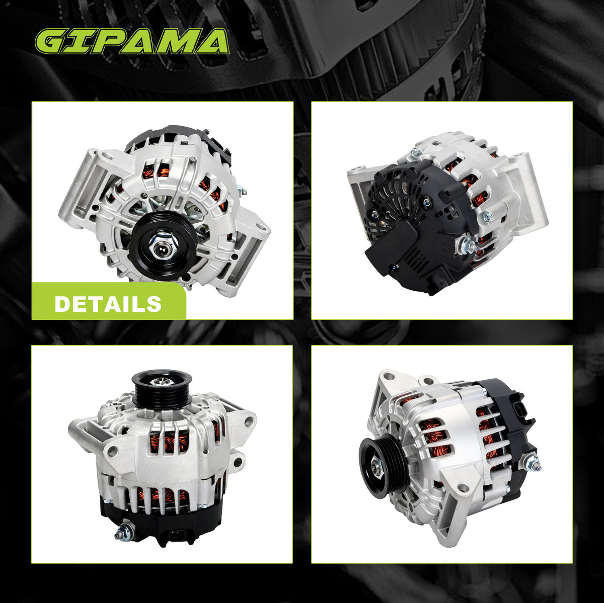 GIPAMA GALT-11459N Alternator for Buick Chevrolet GMC 2.4L 2010-2017 125A