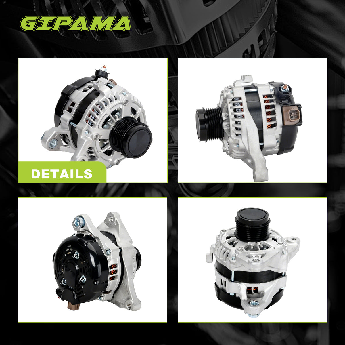 GIPAMA GALT-14486N Alternator for 2013-2018 Toyota Camry RAV4(AWD) 4-PIN