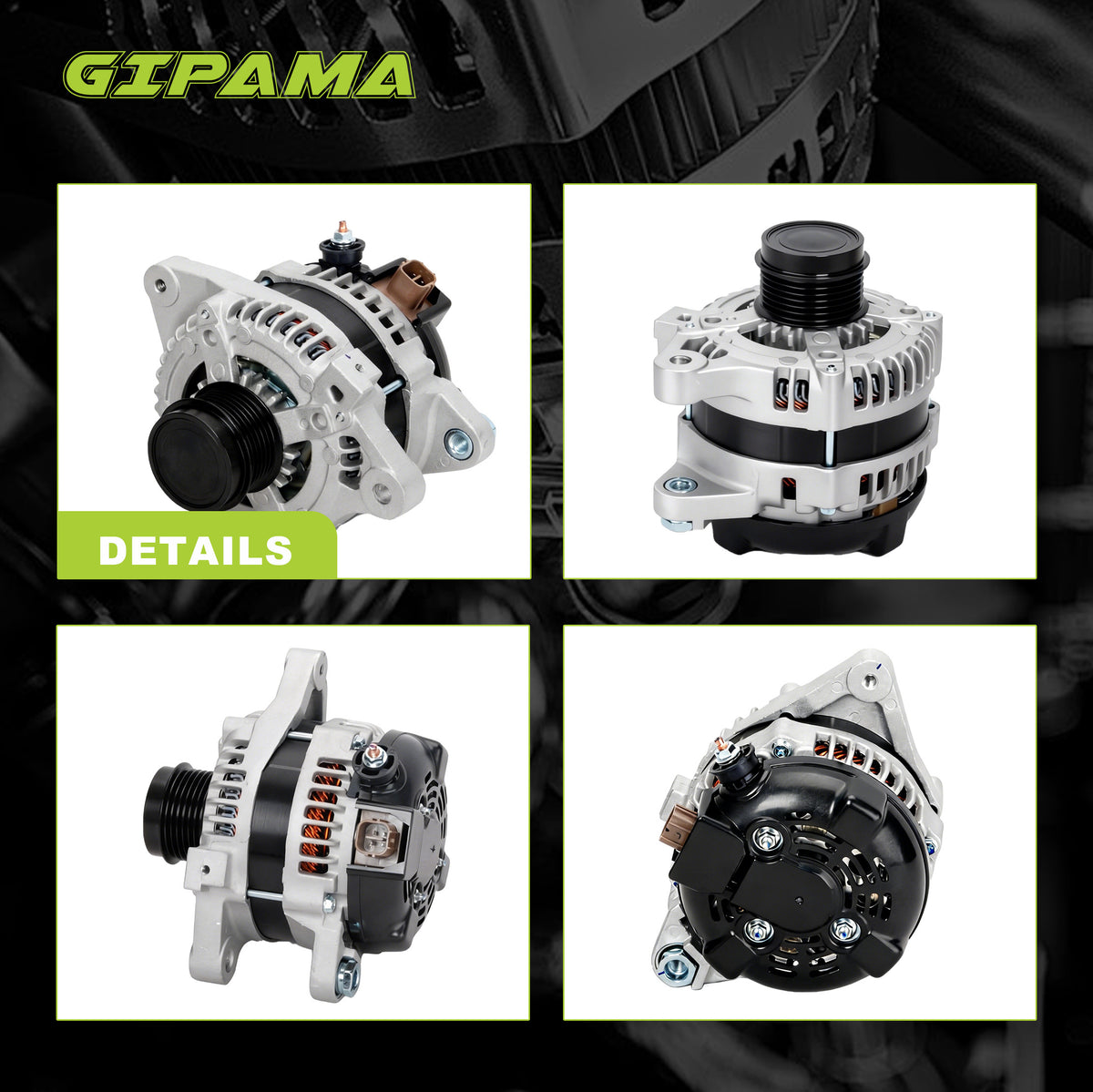 GIPAMA GALT-11385N Alternator for Pontiac Toyota 2009-2011 1.8L 100A