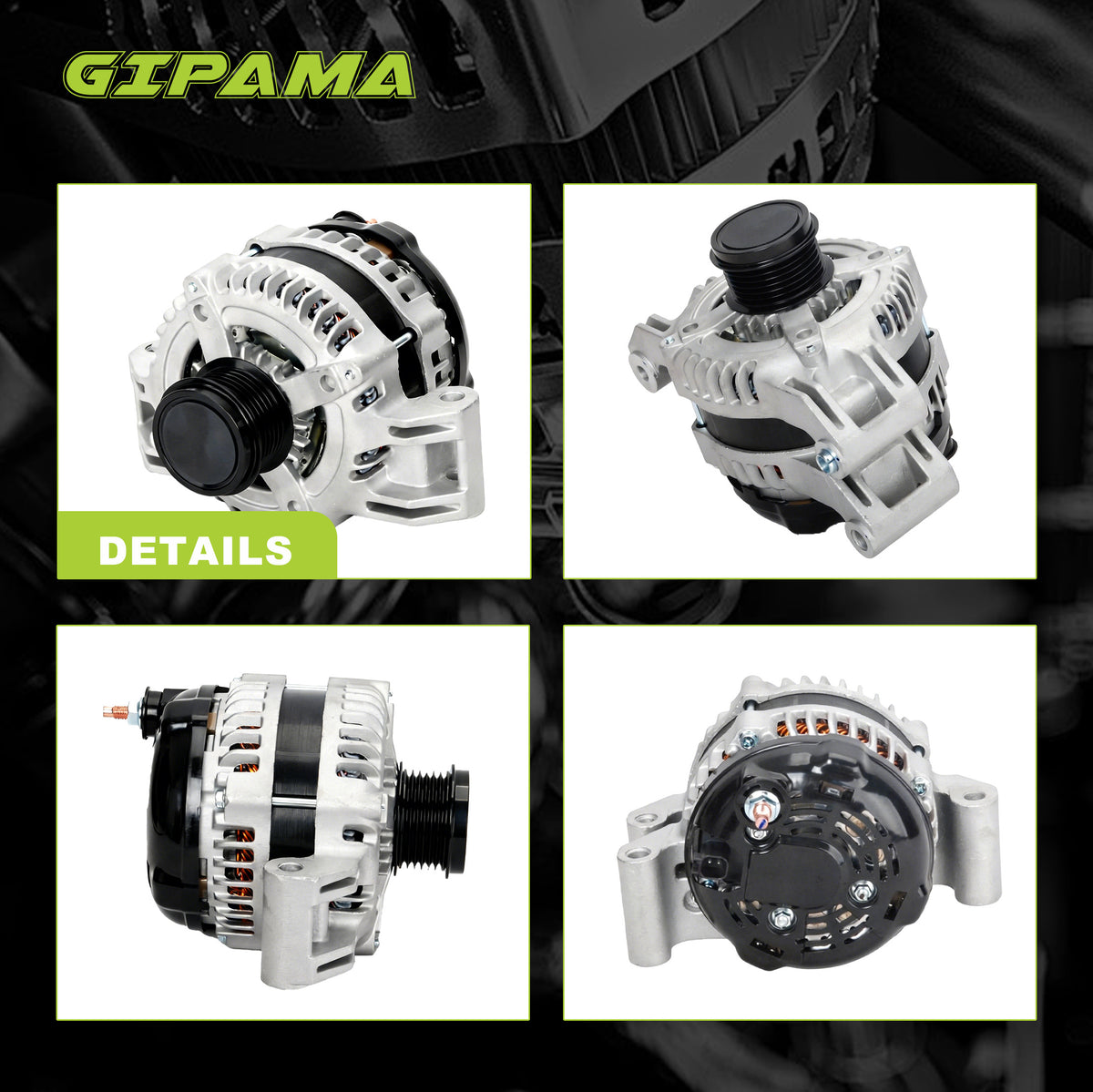 GIPAMA GALT-11572N Alternator for Chrysler Dodge Jeep 3.6L 2011-2023 160A