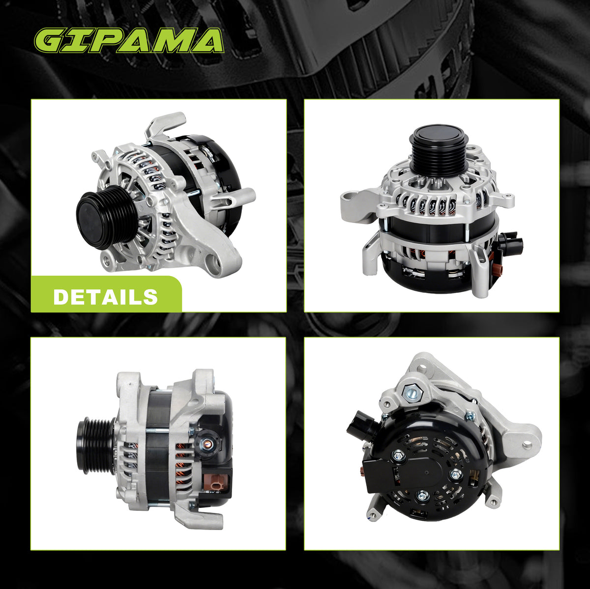 GIPAMA GALT-11931N Alternator for Honda Civic HR-V 2.0L/1.5L 2016-2023 135A