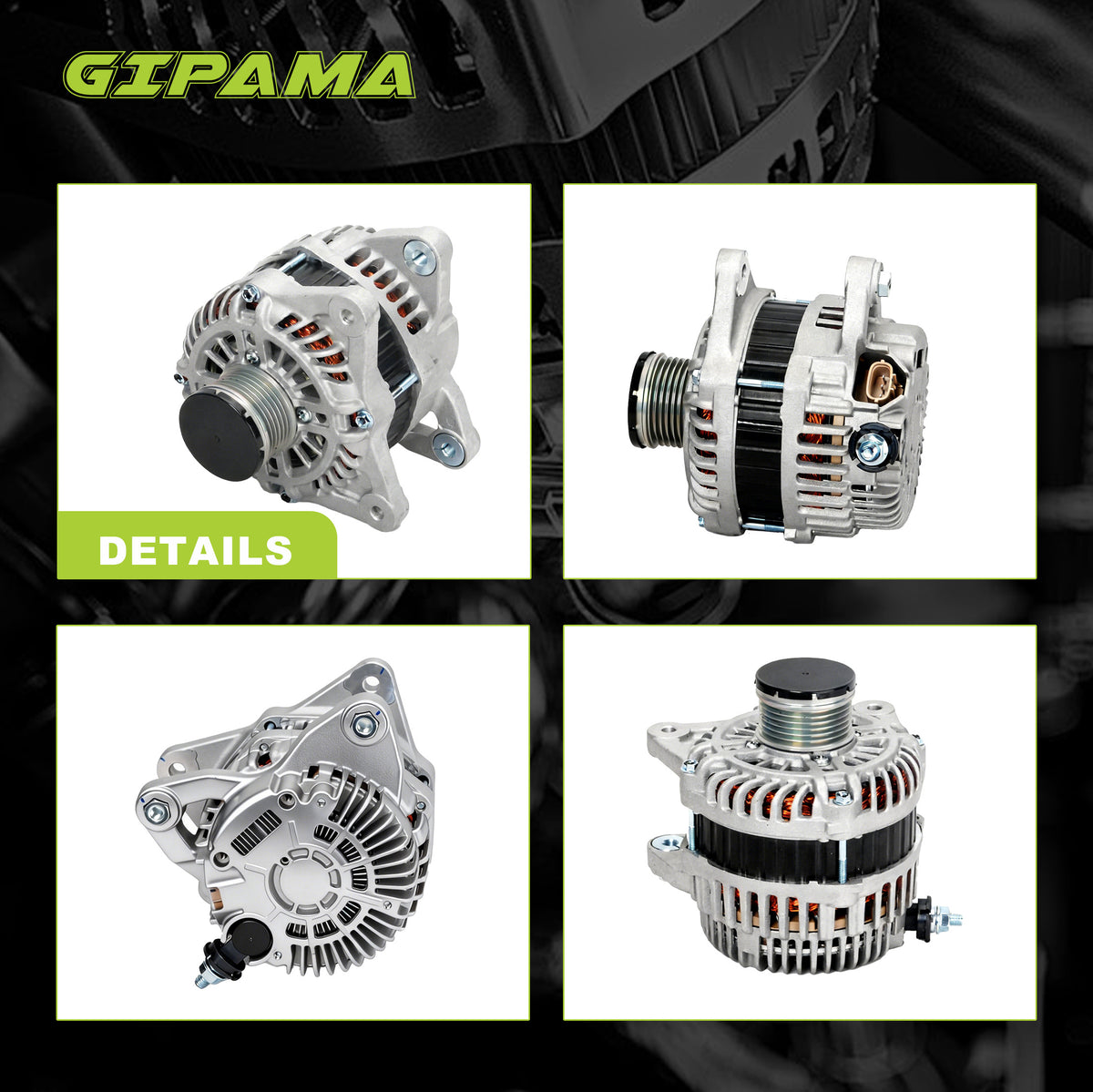 GIPAMA GALT-11657N Alternator for Nissan Altima 2.5L 2013-2018 110A