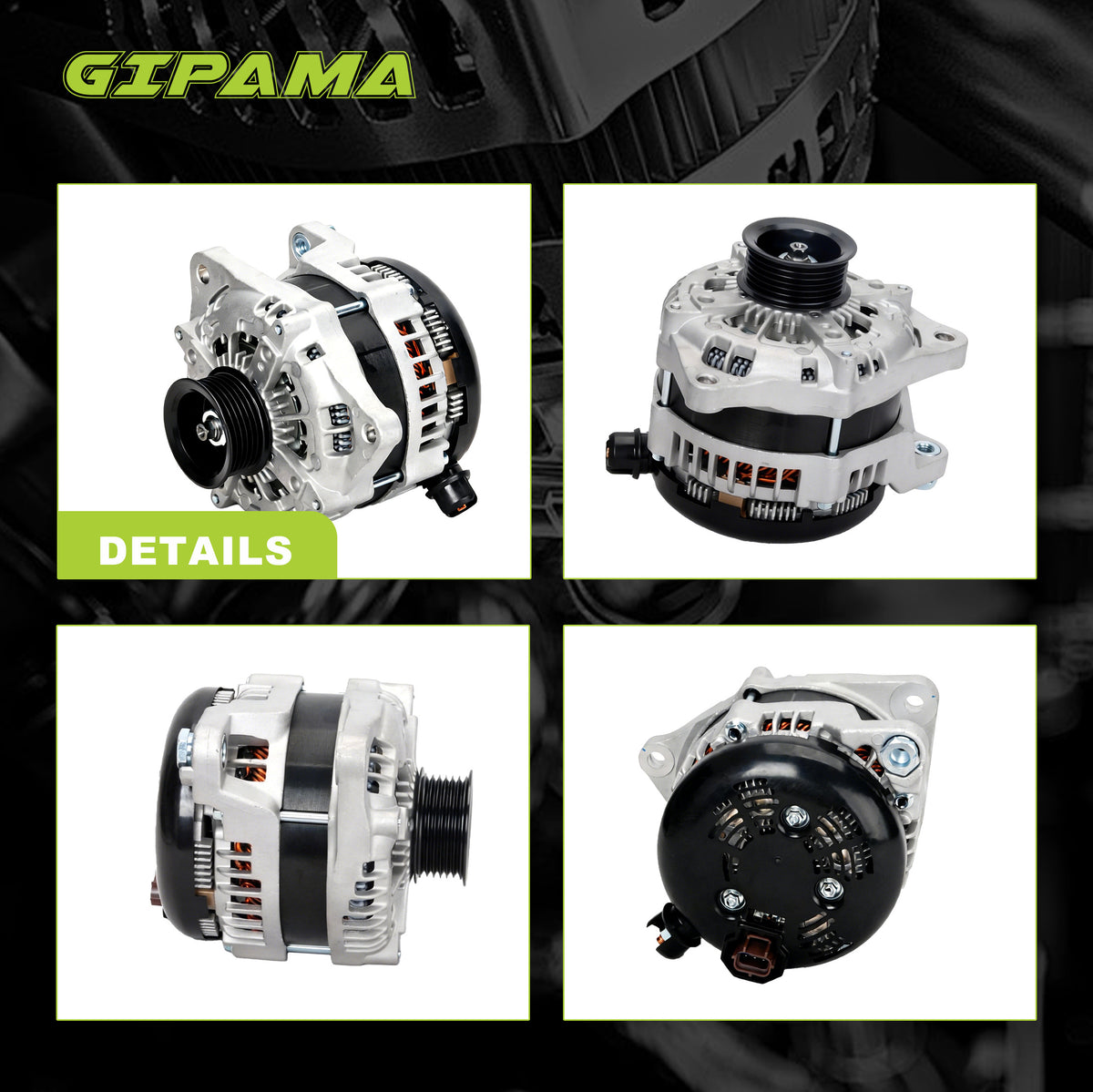 GIPAMA GALT-11629N Alternator for Ford 2013-2019, Lincoln 2013-2020 225A