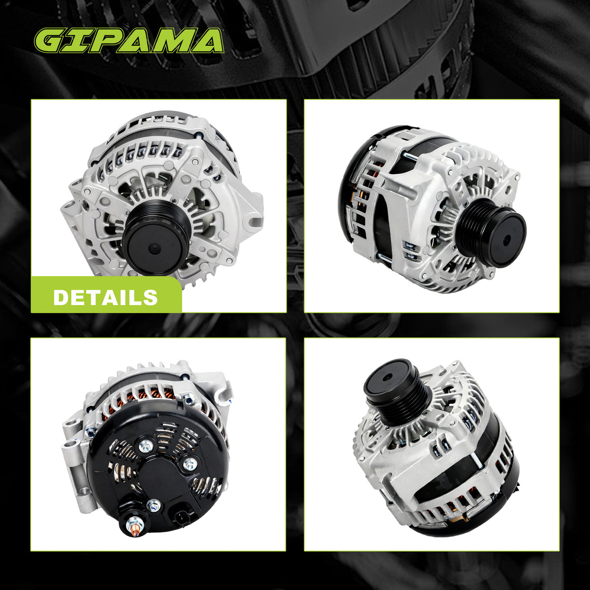 GIPAMA GALT-44013N Alternator for Chrysler 2017-2020, Ram 2022-2026 V6 220A