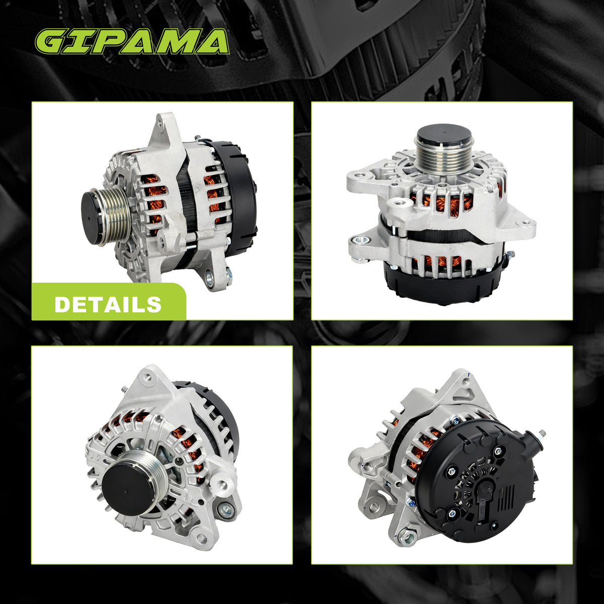 GIPAMA GALT-11934N Alternator for Hyundai 2017-2019,Kia 2019-2024 2.0L 150A